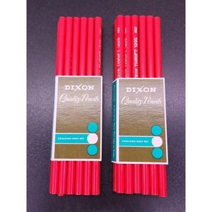 Vintage Dixon Thrift 1205 Red Pencils HB UNUSEDl 2 Pack Of 12